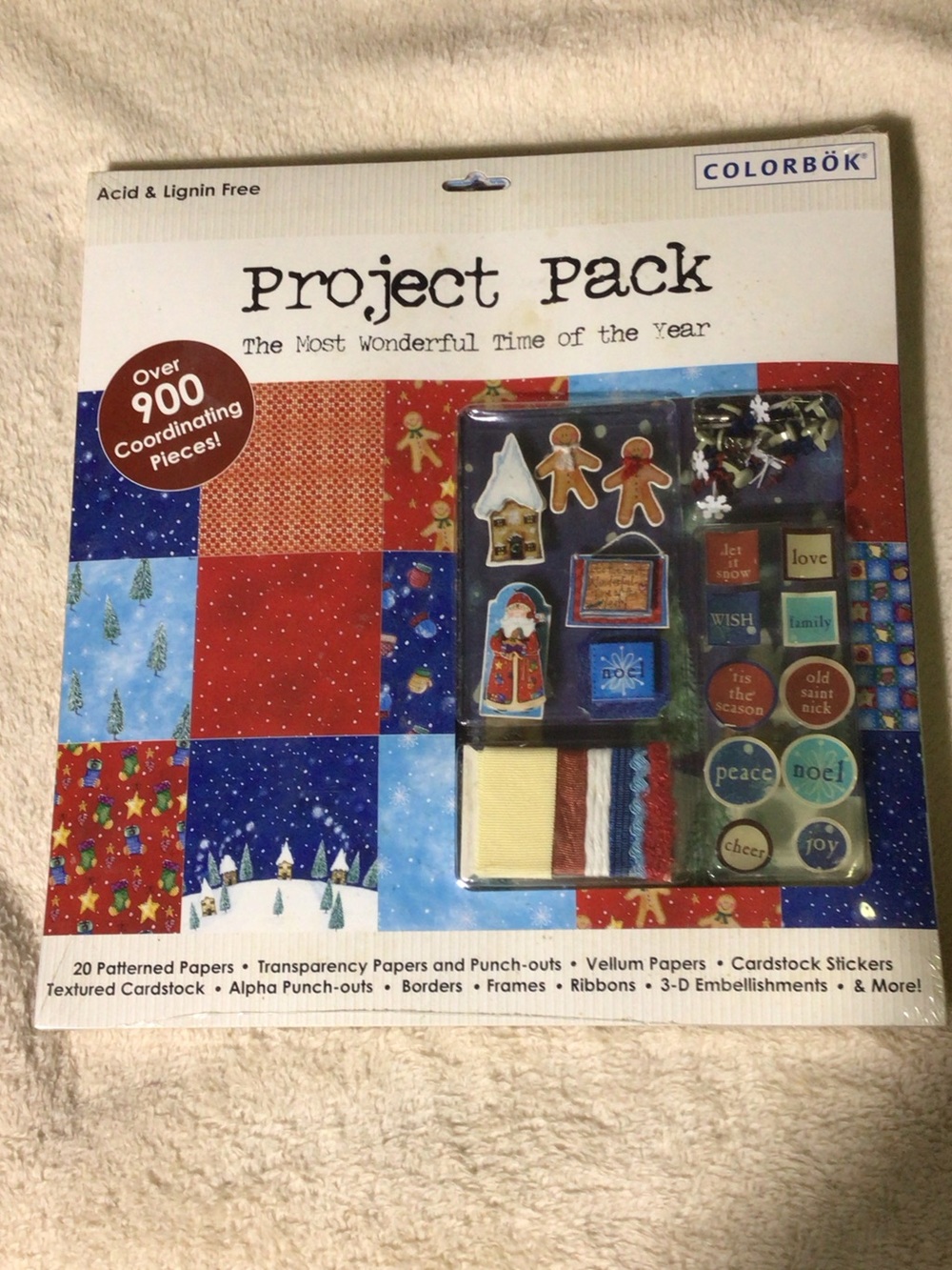 Colorbok Project Pack Holiday Scrapbooking Kit - Red/Blue/White